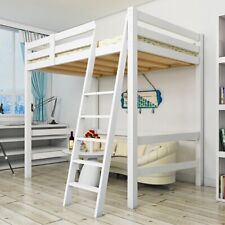 Ikea 'Stora' white wooden loft bed WITH mattress (images from Ikea website)