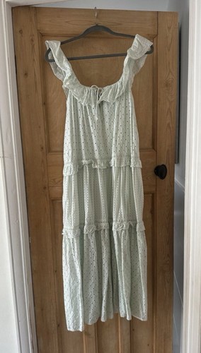 Zara mint colour - mint, embroidered