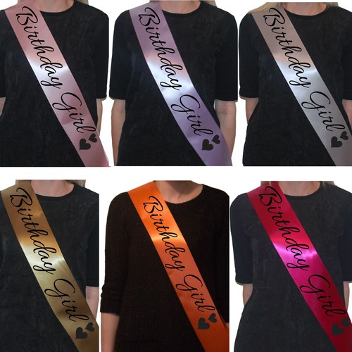 Birthday girl printed satin - printed,