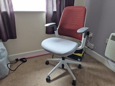 Steelcase Series 1 ergonomic office chair perfect condition scarlet grey 