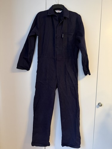 Navy blue cotton overalls size - navy,