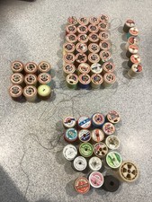 9 x Vintage Wooden Cotton