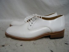 British Army Royal Navy Officers Tropical White Leather Parade Shoes Size 6 M #