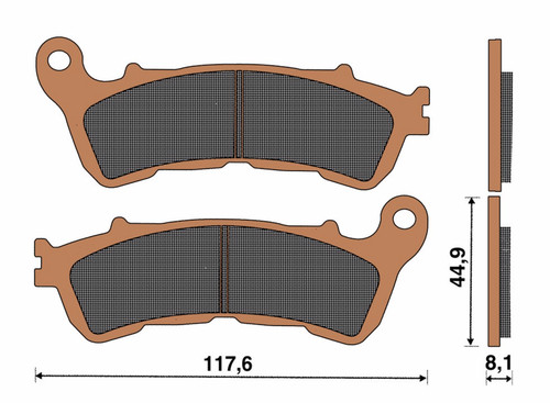Front brake pads sinter honda - front,