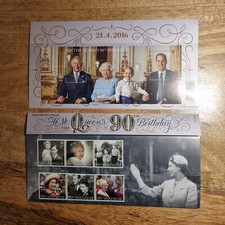 THE QUEEN'S 90th BIRTHDAY PRESENTATION PACK & MINI SHEET NO 525 GB STAMPS 2016 