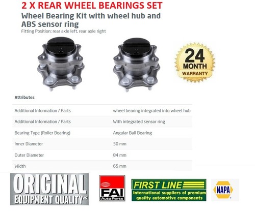 Rear wheel bearings for - wheel,