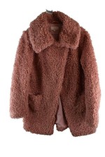 NEXT Pink Faux Fur Coat size XS Womens Casual Outdoors Outerwear