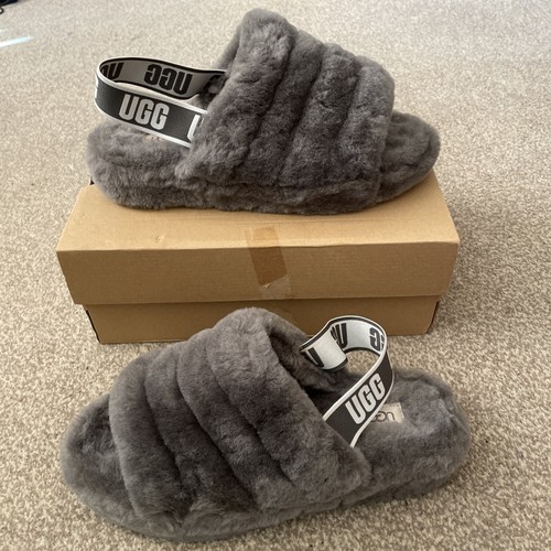 Ugg fluff yeah slide grey - ugg,