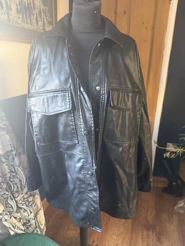 Zara faux leather shirt jacket - zara,