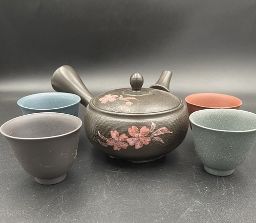 Tokoname yaki tea set - set., pot