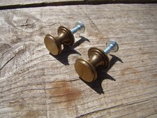 2 x Vintage Small Brass Pull Handles Salvage Drawer Cabinet Drawer Knob Handle