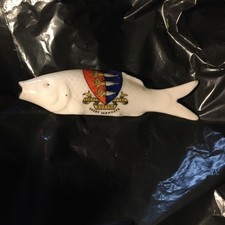 VINTAGE  CHINA CRESTED WARE Fish -Great Yarmouth Crest