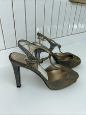 Dune Metallic Heeled Sandals