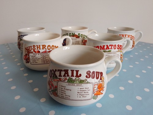 Set vintage soup bowls - set,