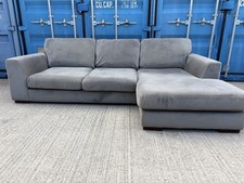 Grey 3 Seater Chaise Sofa
