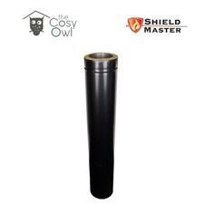 Twin Wall Flue Pipe Black