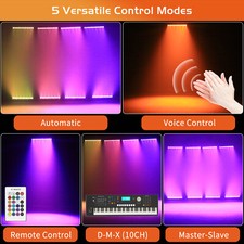 120W Rechargeable Wall Wash Light Stage Light Par Light Battery RGBWA UV DMX