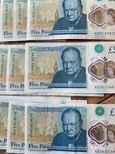 Five Pound Notes, Series AA x 39 No