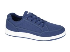 Mens Navy Canvas Pumps