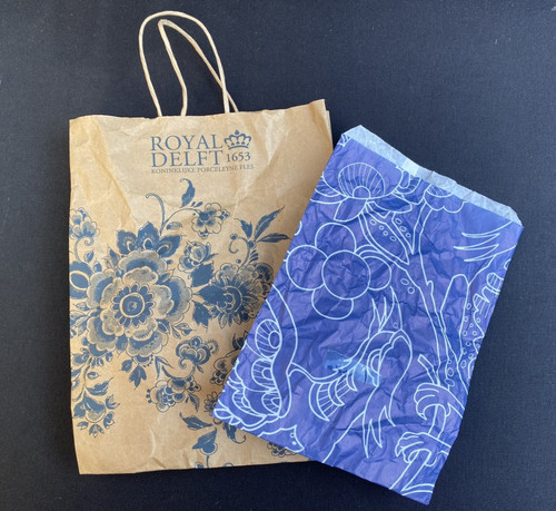 Royal delft blue floral - royal,
