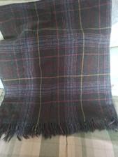 Vintage Highland Home Industries All Wool Tartan Blanket Muted Dress MacDonald