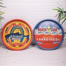 Set 2 Sardine Salmon Retro