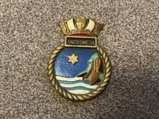 SHIPS METAL BADGE (HMS ANDROMEDA)