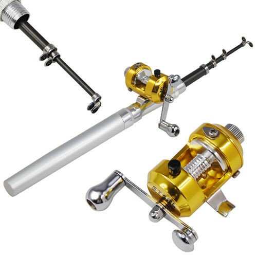 Mini silver pocket fishing rod - mini,