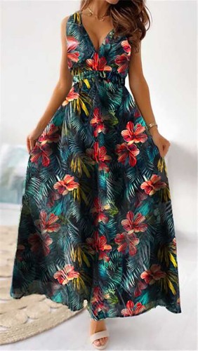 Women ladies floral - floral, maxi
