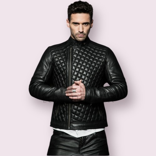 Genuine lambskin leather black - genuine,