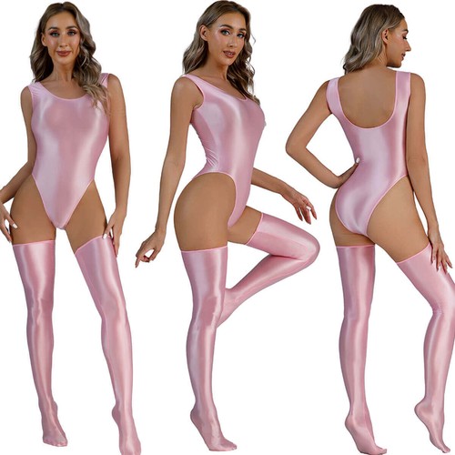 Womens wetlook shiny bodysuit - womens,