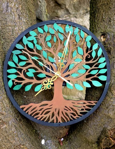 Handmade wooden wall - handmade, clock