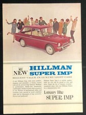 HILLMAN IMP MK2 SUPER 1965 - 67 CAR SALES BROCHURE UK MARKET CALIFORNIAN DE LUXE