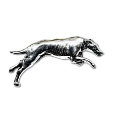 Greyhound Pin Badge Pewter