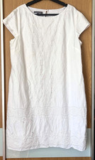 LAURA ASHLEY WHITE DRESS LINEN