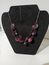 Purple And Black Necklace M&S