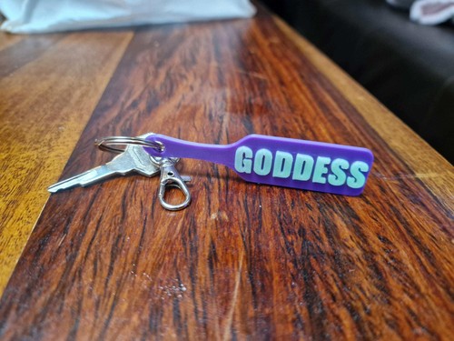 Glowy goddess paddle keychain - goddess,
