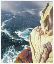 The Cruel Sea, Cornwall, Dame Laura Knight print in 10 x 12 inch mount SUPERB