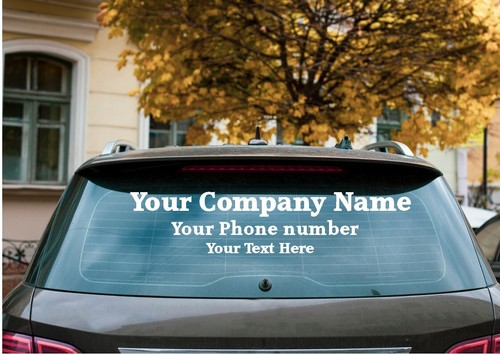 Personalised car rear window - car,