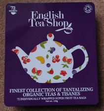 English Tea Shop Collectable Tea Bag Tin Empty Tin Purple