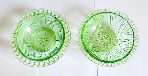 Green vintage glass - 2x,
