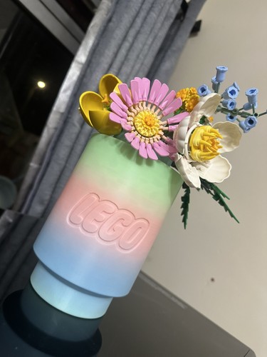 Lego flower vase display - lego,
