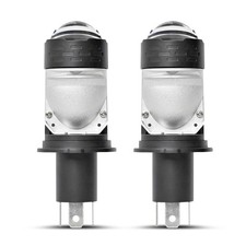 2X RHD H4 9003 Bi-LED Projector Lens Headlight Kit Retrofit Hi-Lo Bulbs 12000LM
