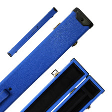 Luxury Snooker & Pool Hard Cue Case Centre Joint Royal Blue - Holds 1 Cue