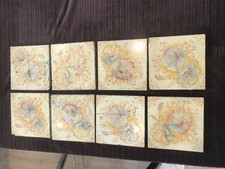 original antique victorian fireplace tiles