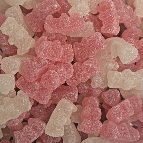 Pink white fizzy teddy - white,
