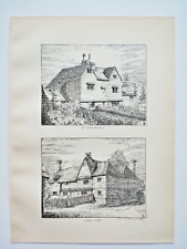 House at Chiddingfold & Combe Farm, Surrey - Antique/Vintage Print - 1889