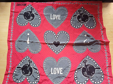 Moshino Cheap and Chic Silk Scarf, c. 64 cm square red Olive Oyl Love