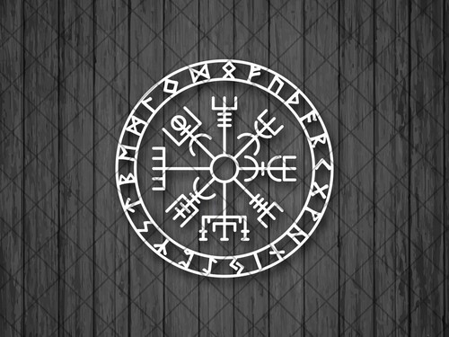Vegvisir rune compass vinyl - rune,