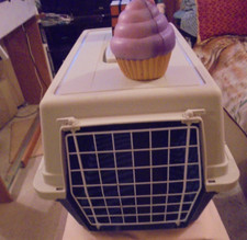 PET PORTABLE CARRIER KENNEL,FOR PUPPY'S,CAT'S,FOR TRAVELING+2 SOFT TOYS